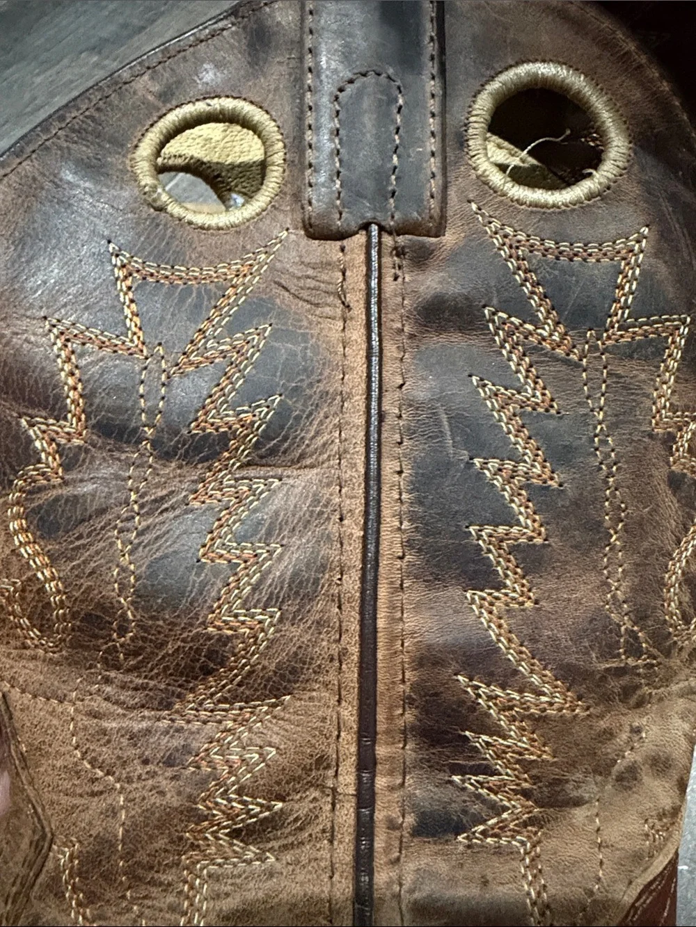 Kids Brown Pull-On Western Boots